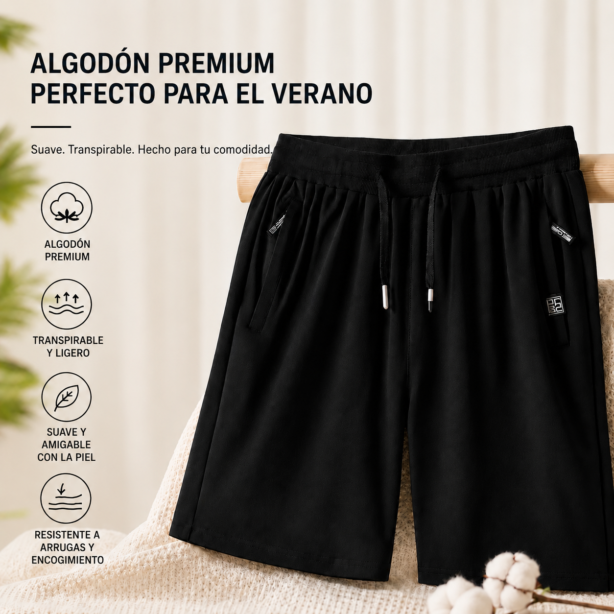 Bermuda Iron™ de Algodón Premium con Tecnología Refrescante