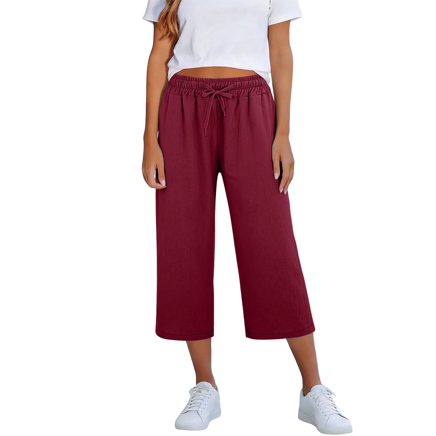 Pantalón Lisia™ Culotte Con Cintura Elástica Y Cordón Ajustable