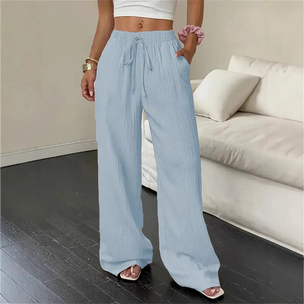 Pantalón Marelle™ Con Cordón Ajustable Y Corte Palazzo