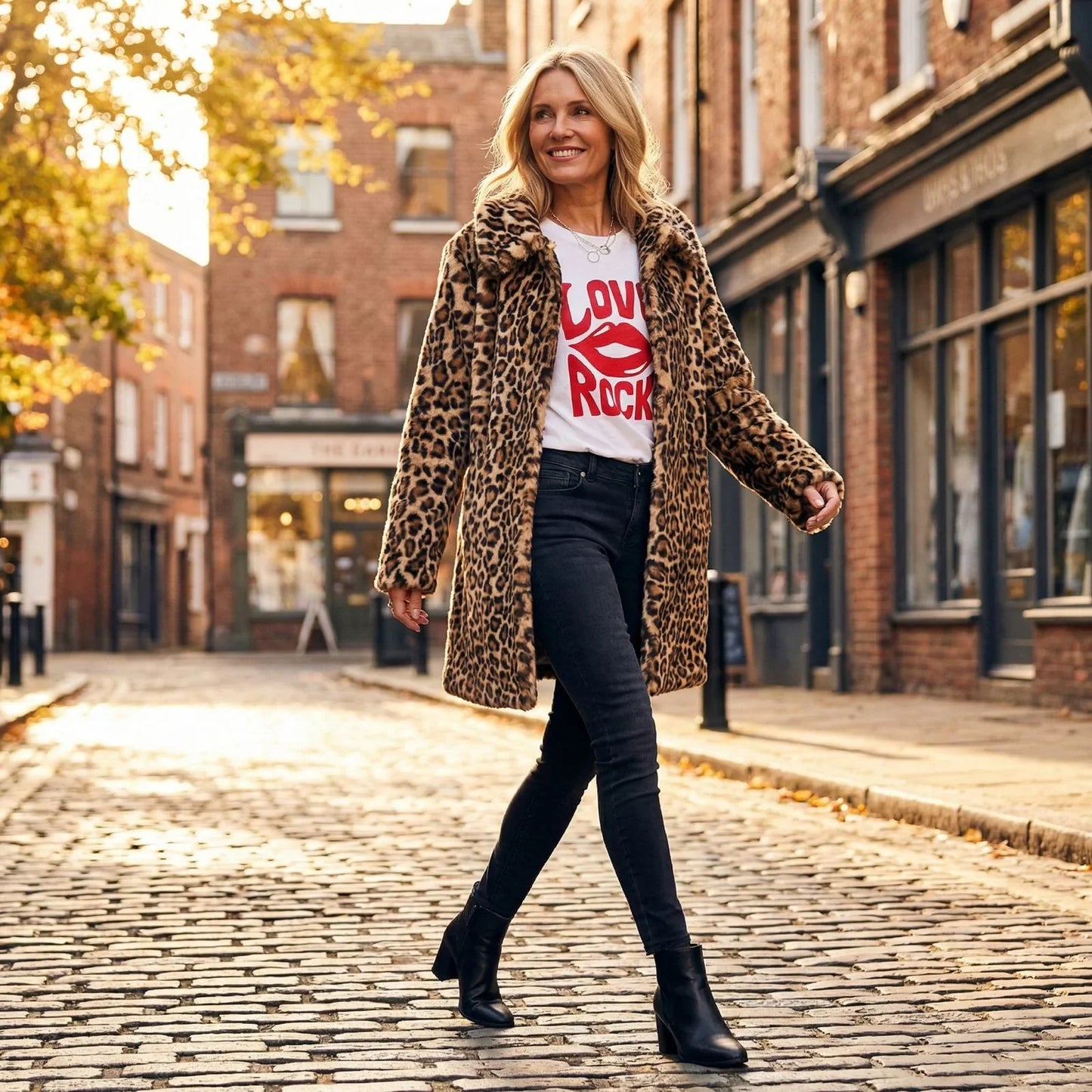 Abrigo Leopard Luxe™ Con Estampado Animal Impecable
