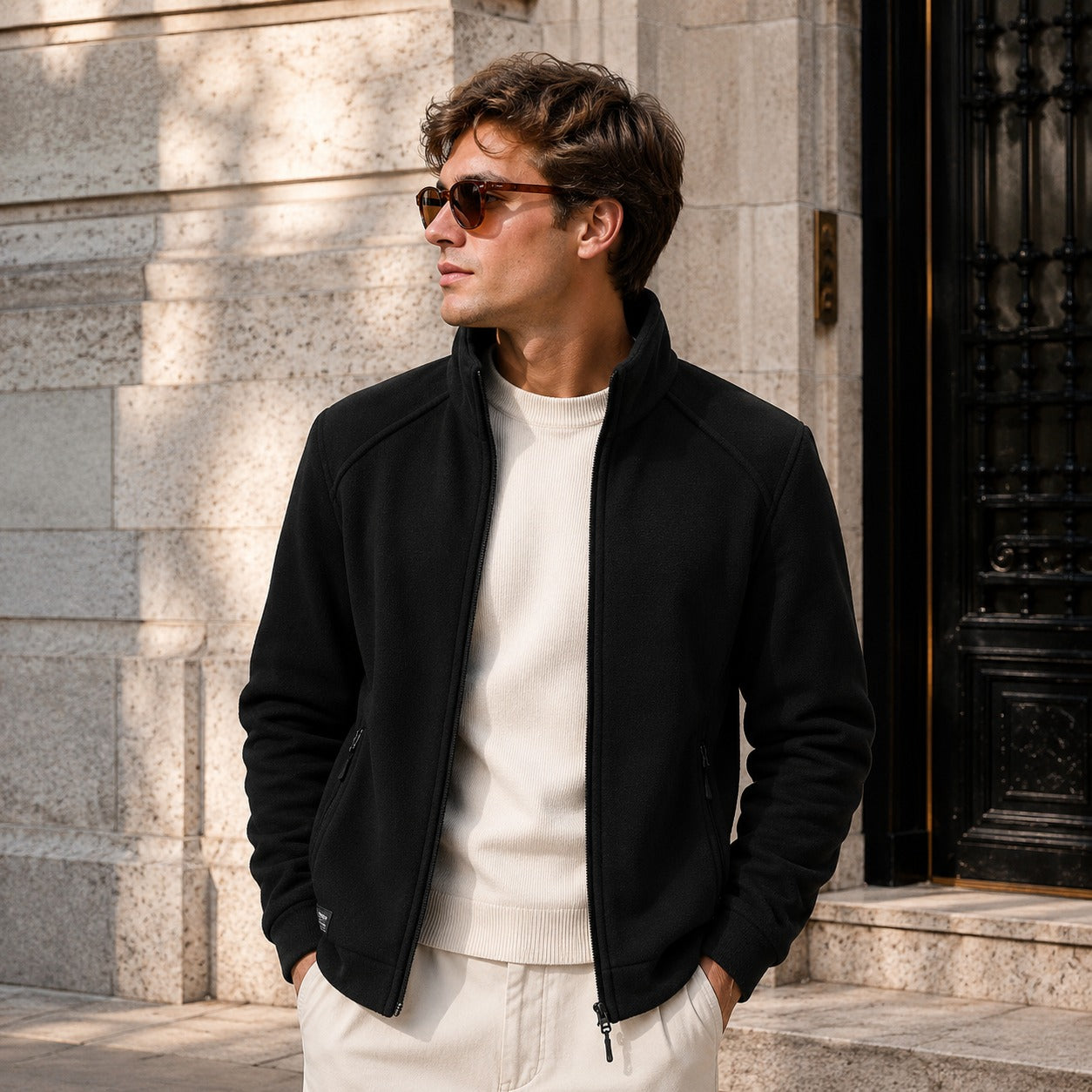 Chaqueta Arven™ con Cuello Alto y Elegancia Casual