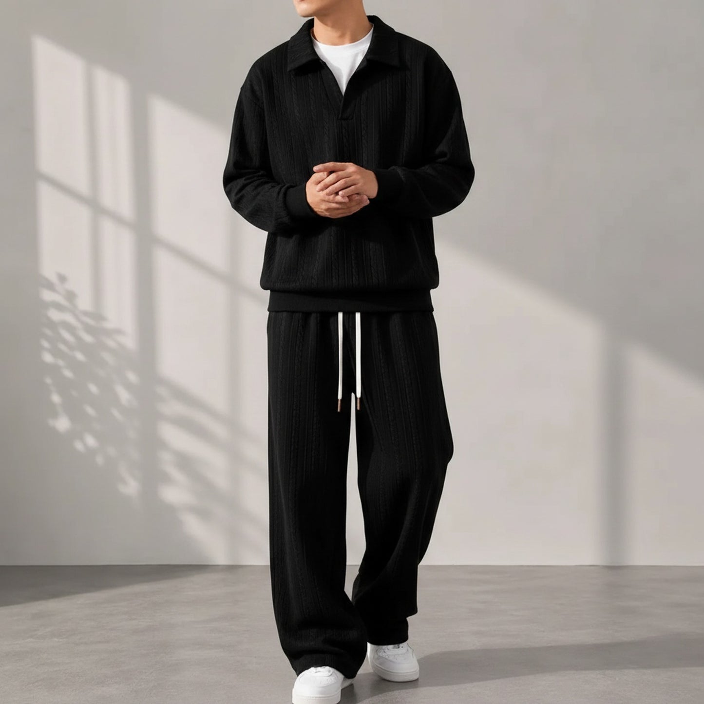 Conjunto Masculino Valdren™ De 2 Piezas En Punto Texturizado