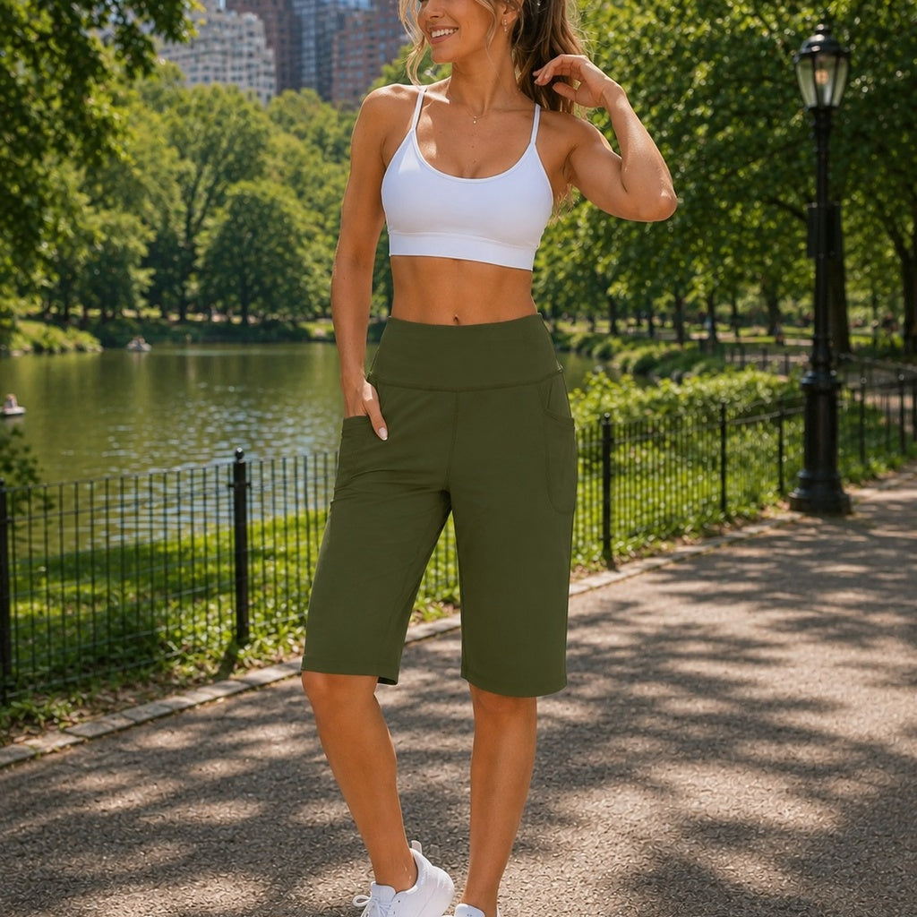 Shorts Antonella™ de Punto Premium Flexible con Cintura Alta