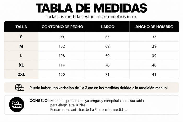 Guía de tallas