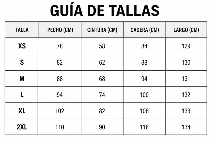 Guía de tallas