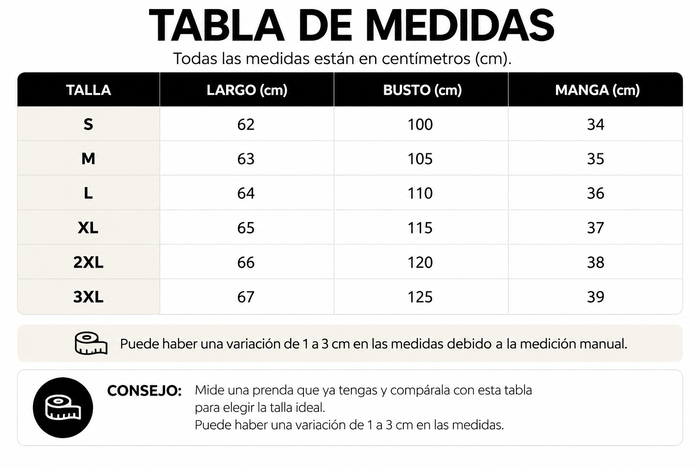 Guía de tallas