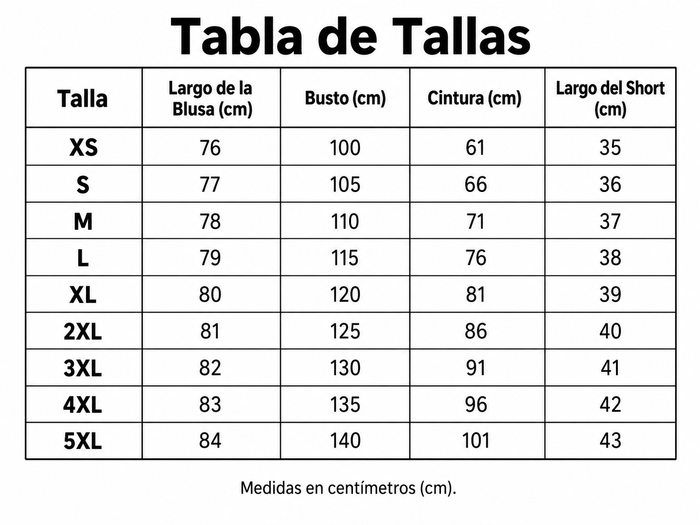Guía de tallas