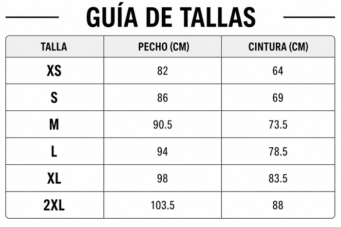 Guía de tallas