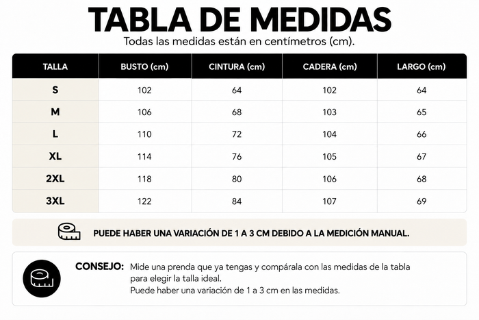Guía de tallas