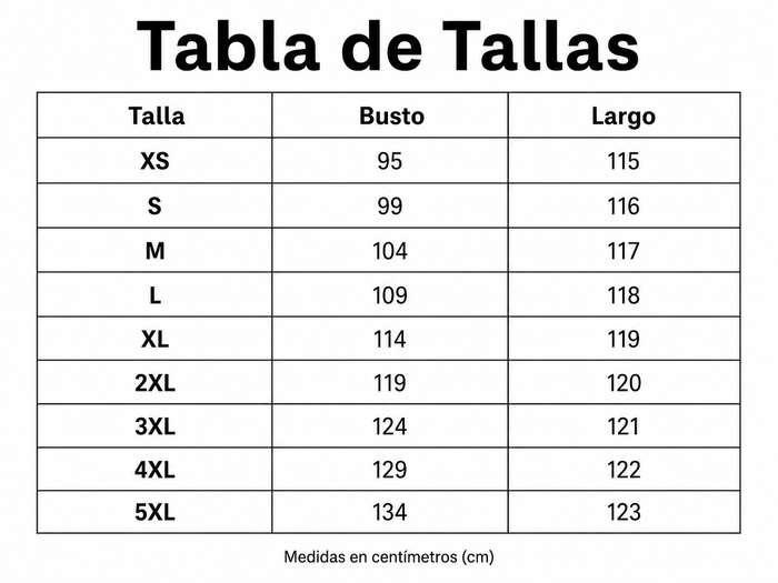 Guía de tallas
