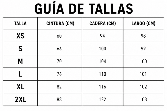 Guía de tallas