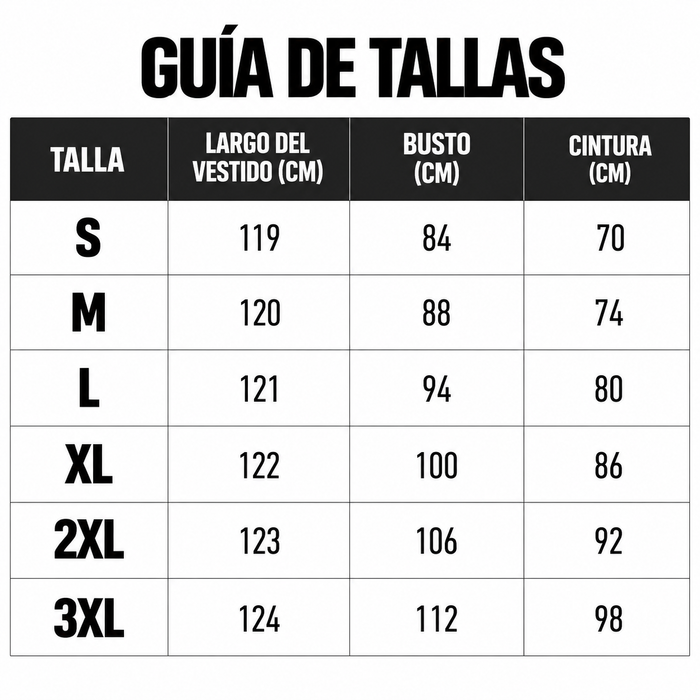 Guía de tallas