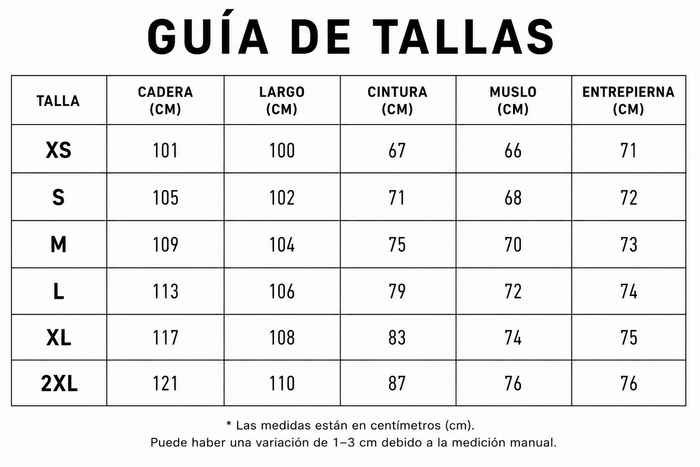 Guía de tallas