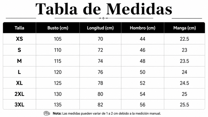 Guía de tallas