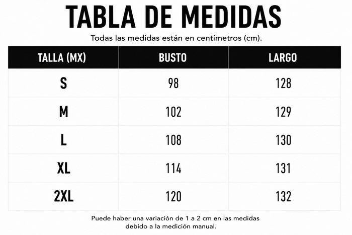 Guía de tallas