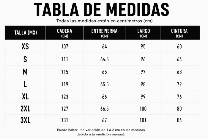 Guía de tallas