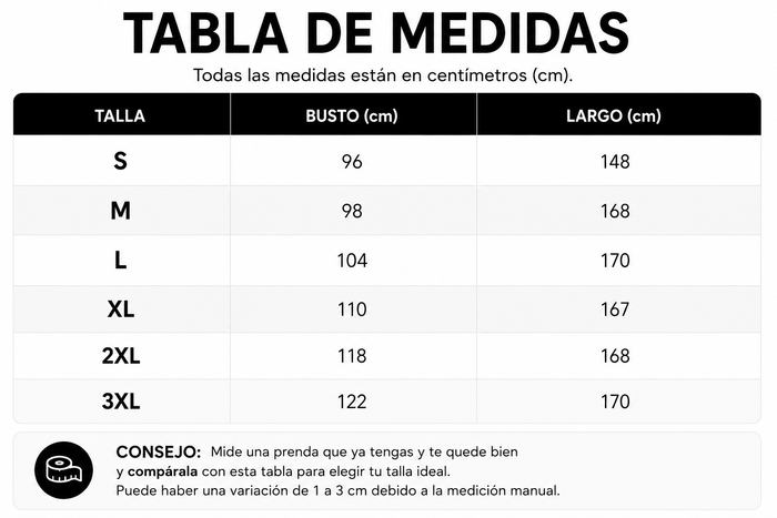 Guía de tallas