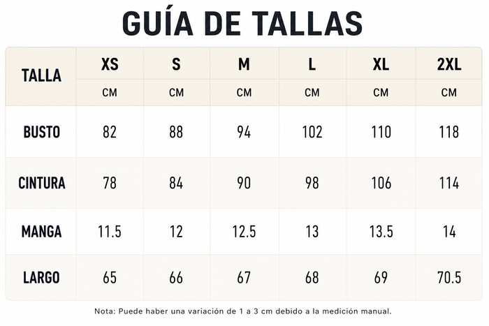 Guía de tallas