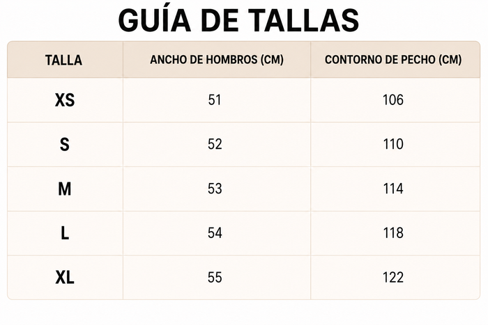 Guía de tallas
