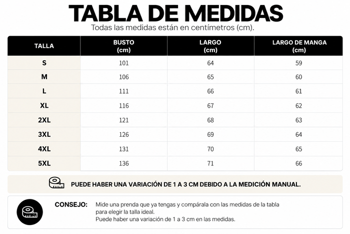Guía de tallas