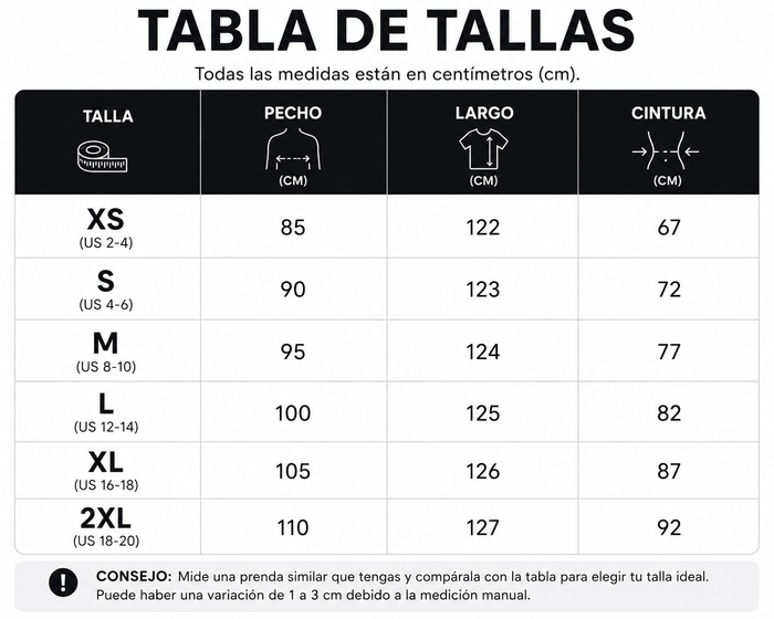 Guía de tallas