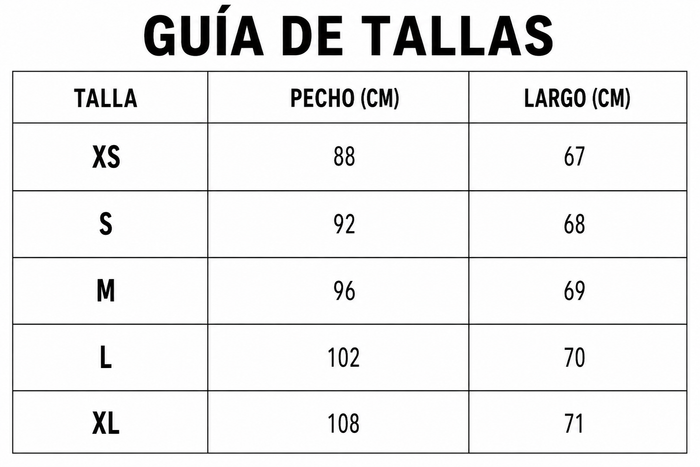 Guía de tallas