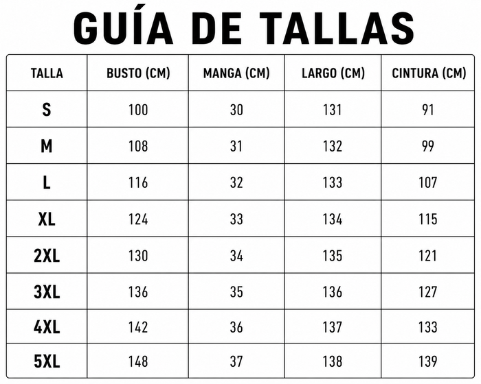 Guía de tallas