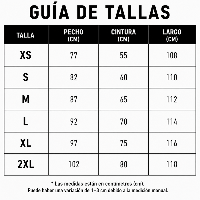 Guía de tallas