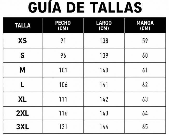 Guía de tallas
