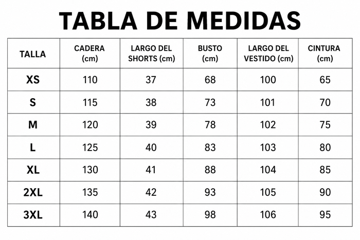 Guía de tallas