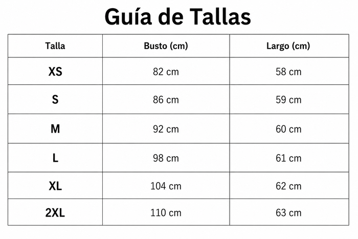 Guía de tallas