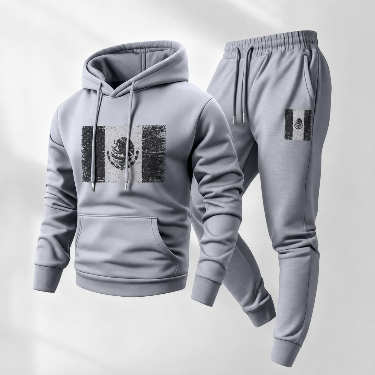 Conjunto Norden™ Con Sudadera Gráfica De Bolsillo Canguro Y Pantalón Jogger
