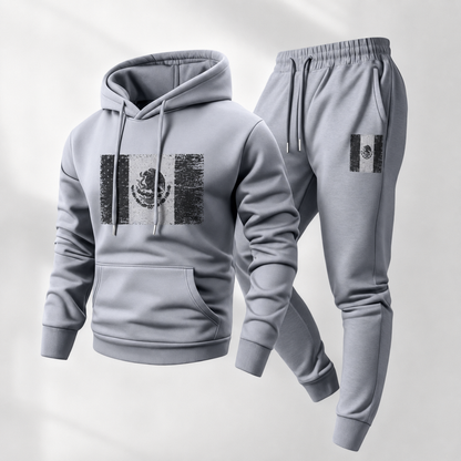 Conjunto Norden™ Con Sudadera Gráfica De Bolsillo Canguro Y Pantalón Jogger