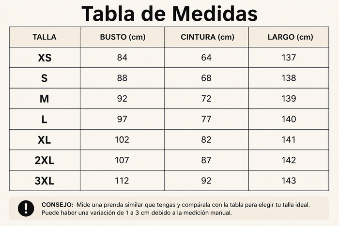 Guía de tallas