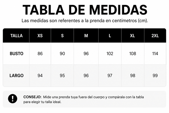 Guía de tallas
