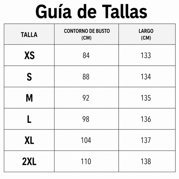 Guía de tallas