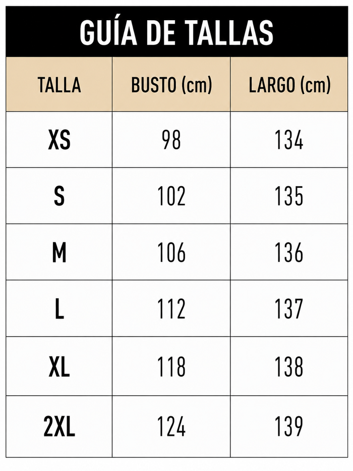 Guía de tallas
