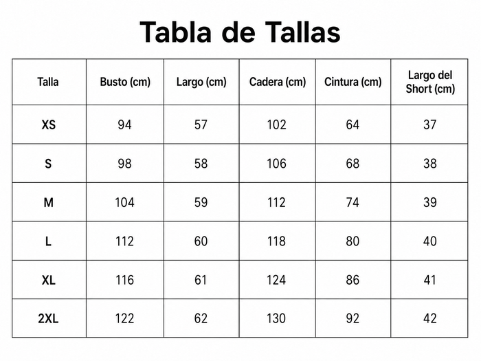 Guía de tallas
