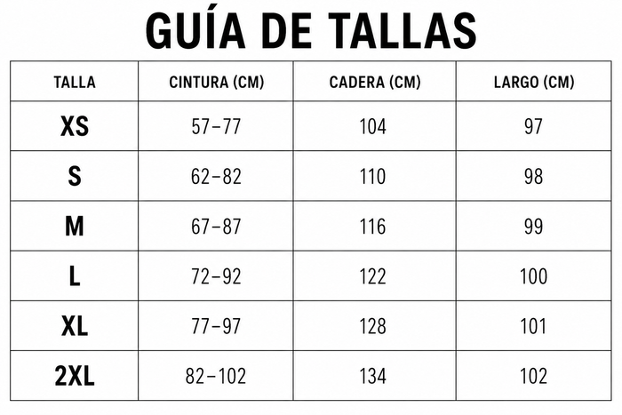 Guía de tallas