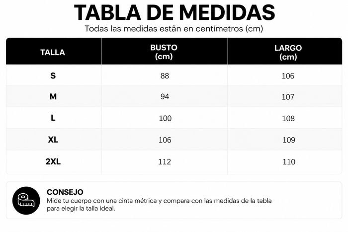 Guía de tallas