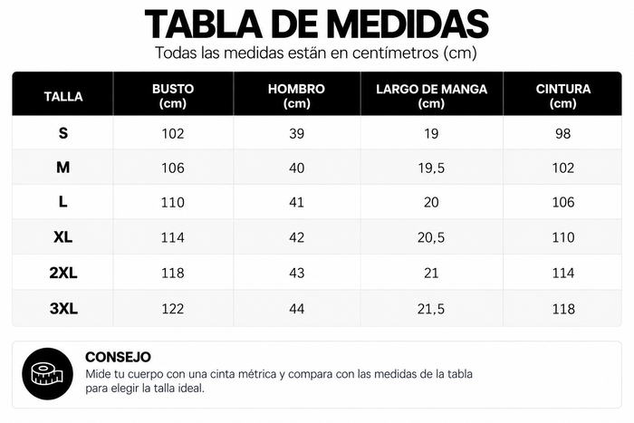 Guía de tallas