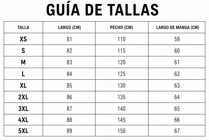 Guía de tallas