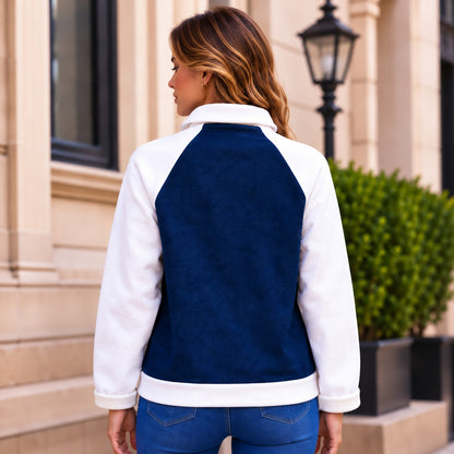 Chamarra Verona™ con Diseño Bicolor y Cuello Alto Estructurado