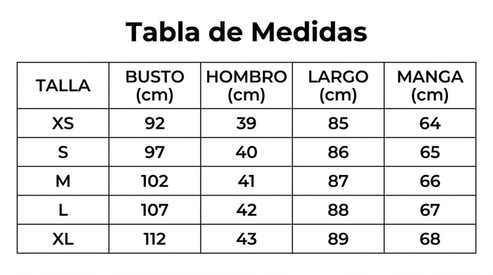 Guía de tallas
