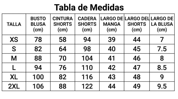 Guía de tallas