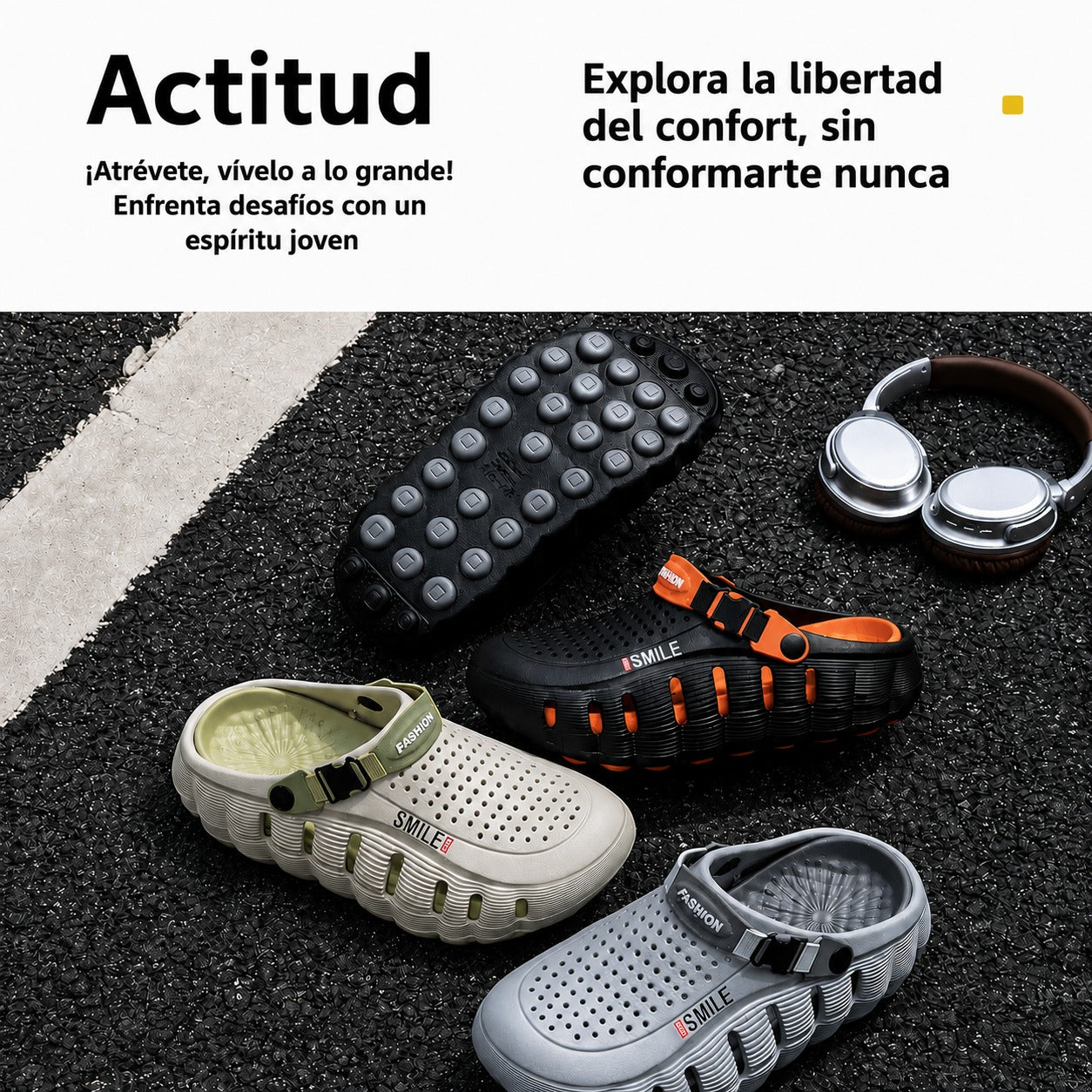 Clog Orven™ com Solado Massageador e Plataforma de 5cm com Retorno de Impacto