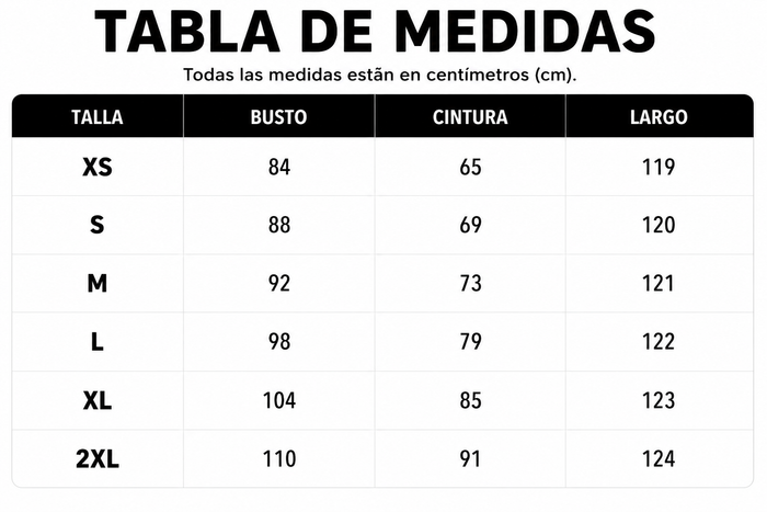 Guía de tallas