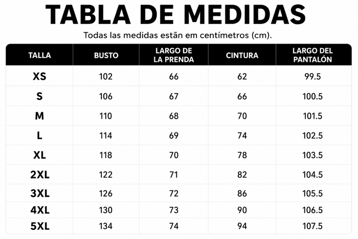 Guía de tallas