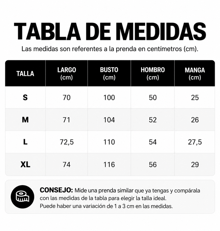 Guía de tallas