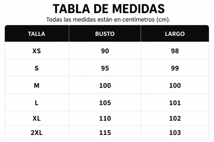 Guía de tallas